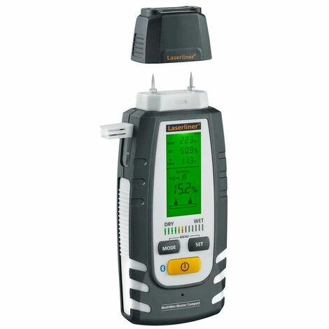 Laserliner - Instrument Universel De Mesure D'humidité Bluetooth Avec Capteur Escamotable - MultiWet-Master Compact Plus 2 Laserliner - Instrument Universel De Mesure D'humidité Bluetooth Avec Capteur Escamotable - MultiWet-Master Compact Plus