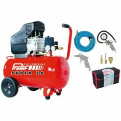 Compresseur Coaxial 50L T856 PRODIF + Kit 6 Accessoires Raccords Rapides Prodif