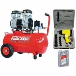 Compresseur Coaxial Silencieux 50L SIL850 PRODIF + Clé à Choc + Huile